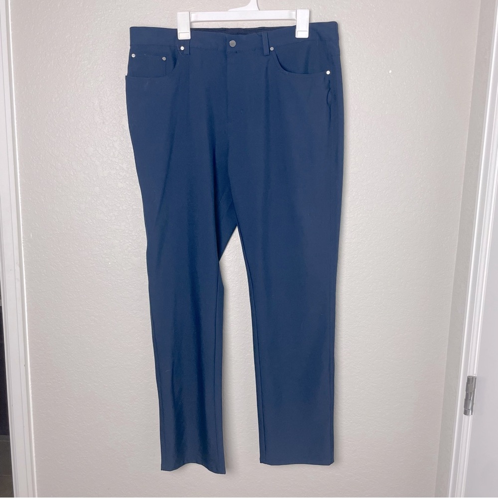 GREG NORMAN Stylish Navy Blue Dress Pants 36 x 32 - No Button/Just Clasp